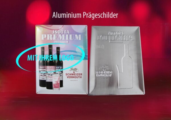 Aluminium Schilder geprägt mit deinem Design