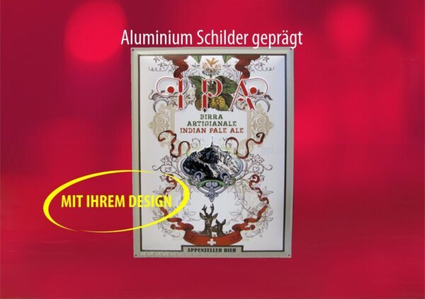 Aluminiumschilder geprägt